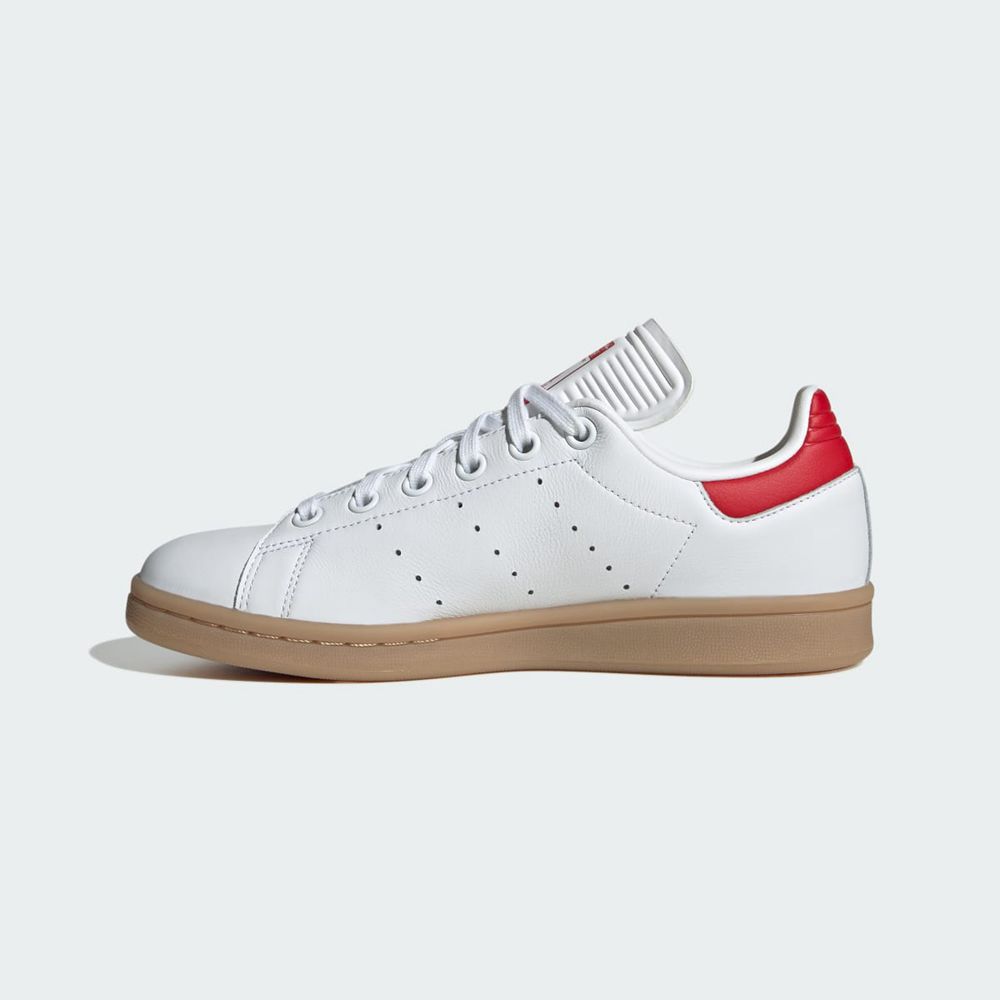 Basket Adidas Stan Smith Blanche Rouge Enfant | HQB-34375305