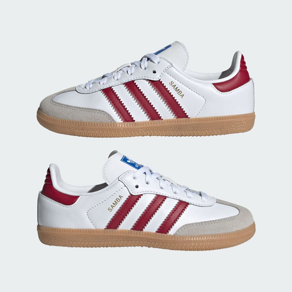 Basket Adidas Samba OG Blanche Bordeaux Enfant | FWT-64914468