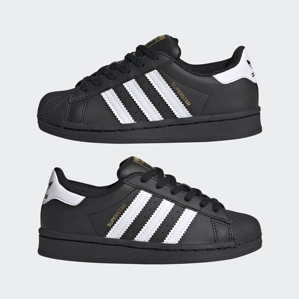 Basket Adidas Superstar Noir Blanche Enfant | XXL-03651439