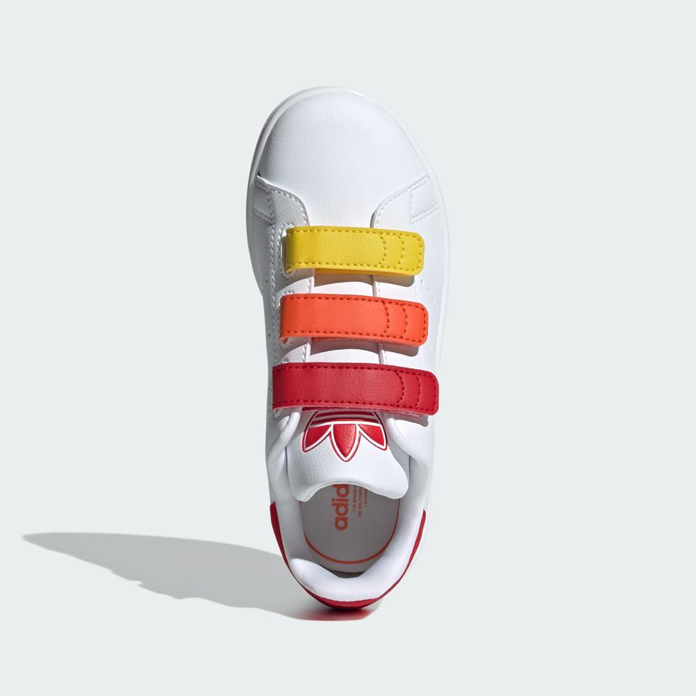 Basket Adidas Stan Smith Blanche Rouge Enfant | FUV-21795861