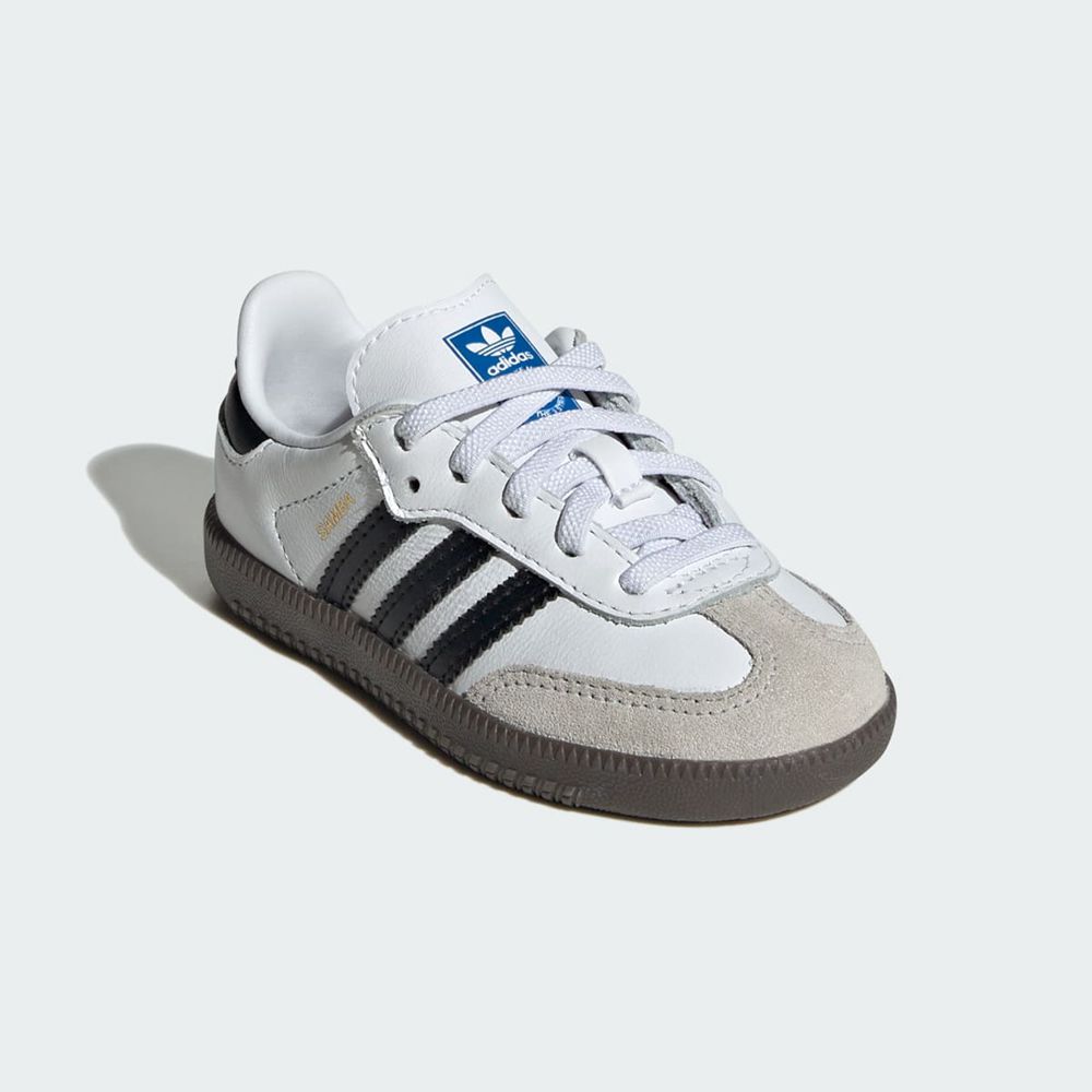 Basket Adidas Samba OG Blanche Noir Enfant | QOR-99581203