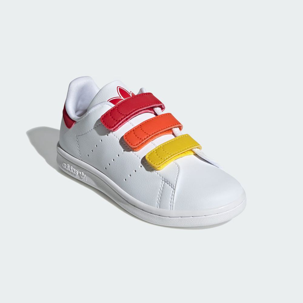 Basket Adidas Stan Smith Blanche Rouge Enfant | FUV-21795861