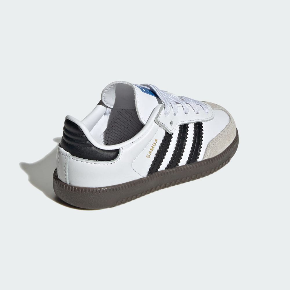 Basket Adidas Samba OG Blanche Noir Enfant | QOR-99581203