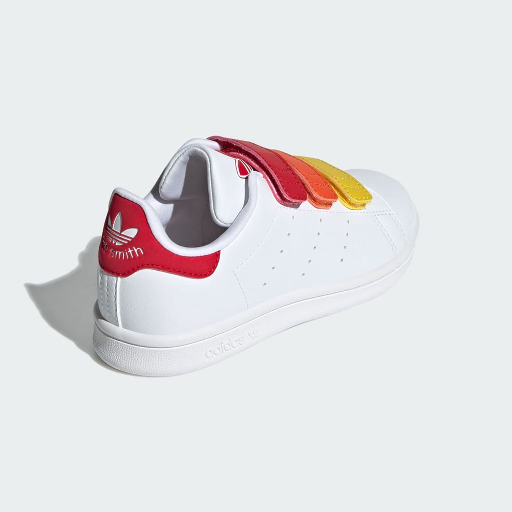 Basket Adidas Stan Smith Blanche Rouge Enfant | FUV-21795861