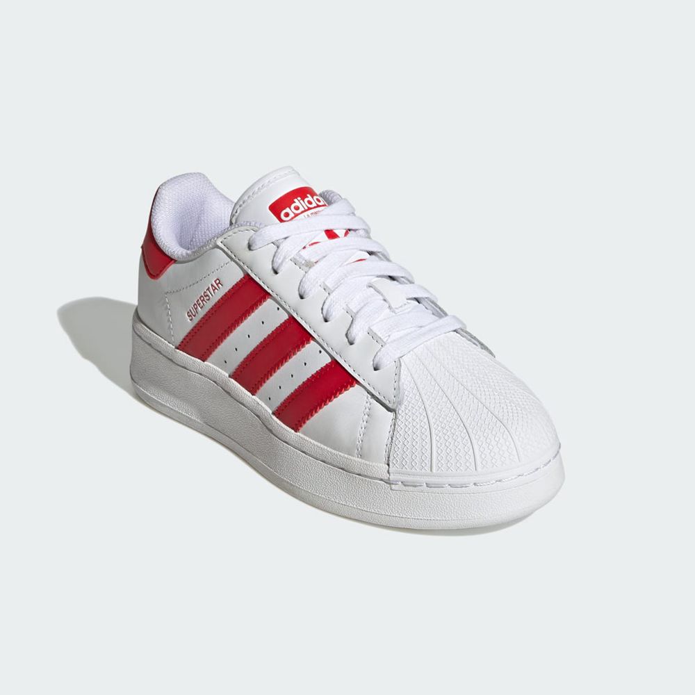 Basket Adidas Superstar XLG Blanche Rouge Enfant | BGP-46987032