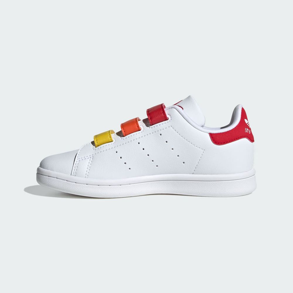 Basket Adidas Stan Smith Blanche Rouge Enfant | FUV-21795861