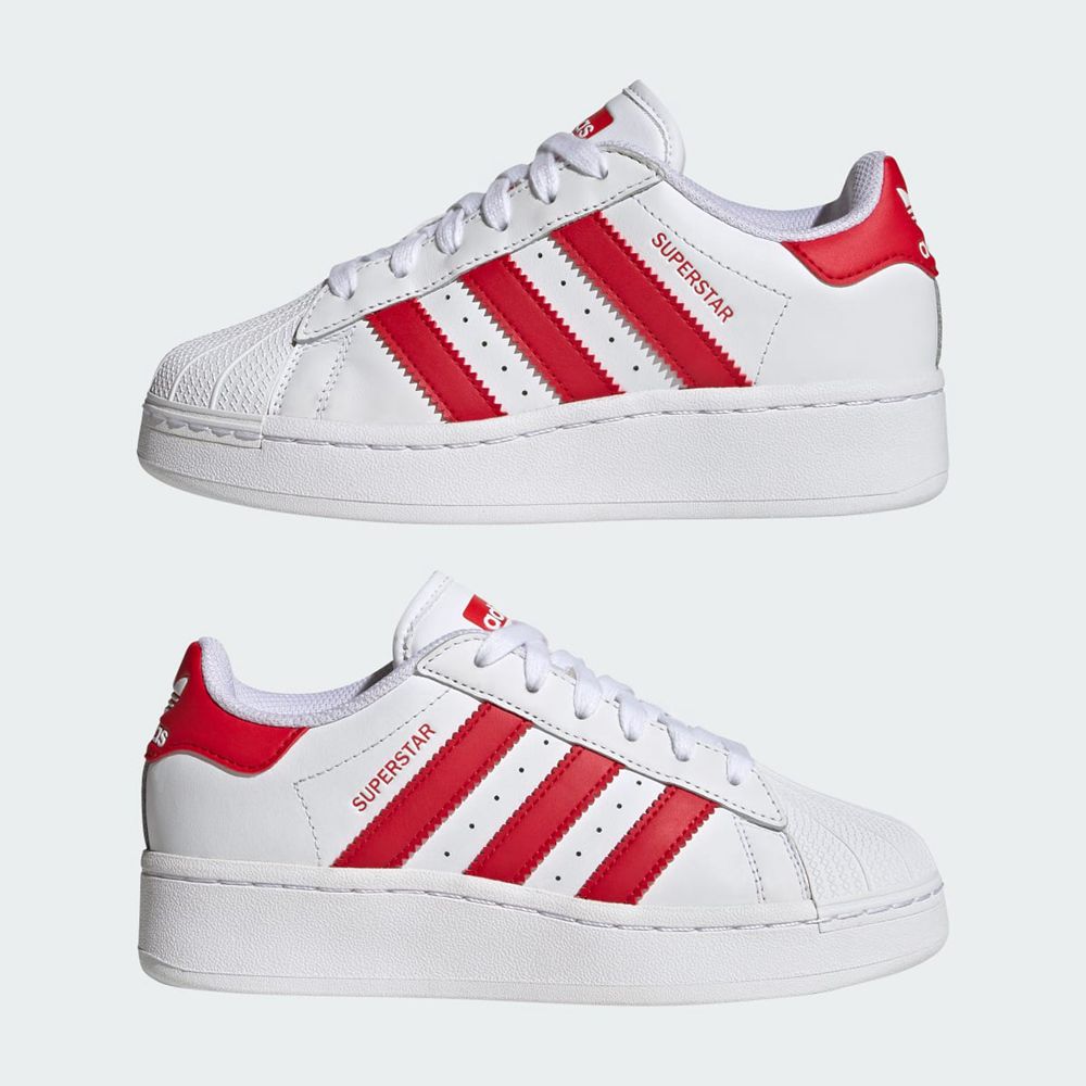 Basket Adidas Superstar XLG Blanche Rouge Enfant | BGP-46987032