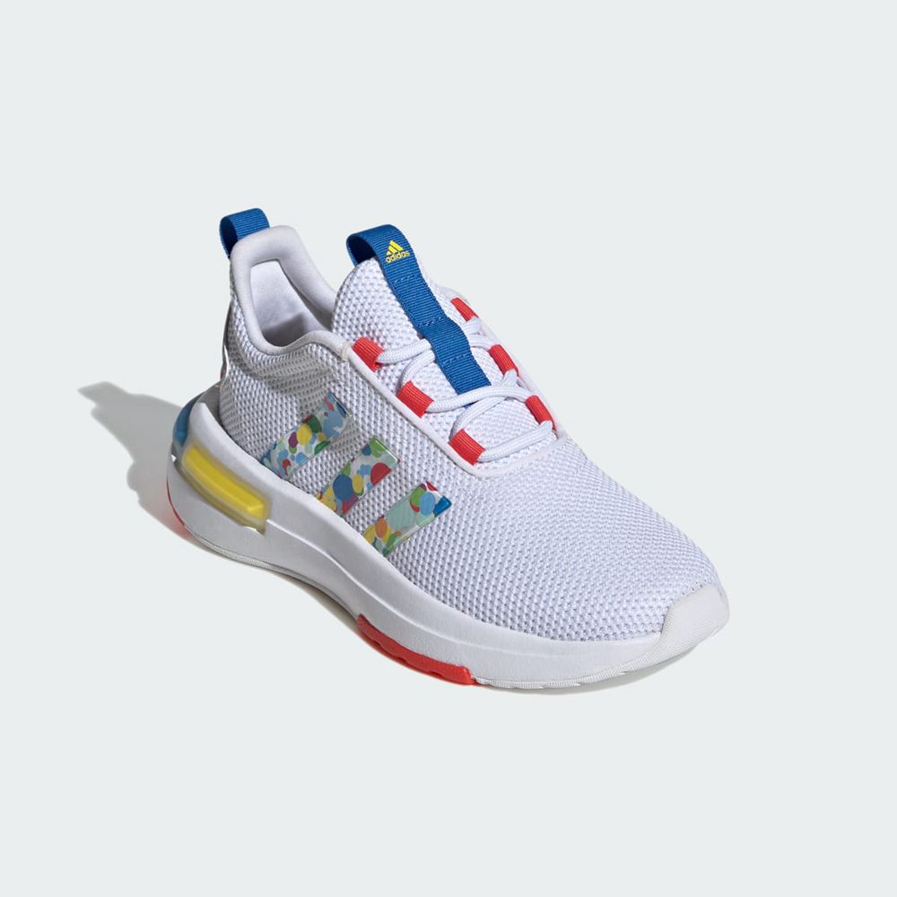 Basket Adidas Racer TR23 Blanche Rouge Bleu Enfant | XIN-74388532