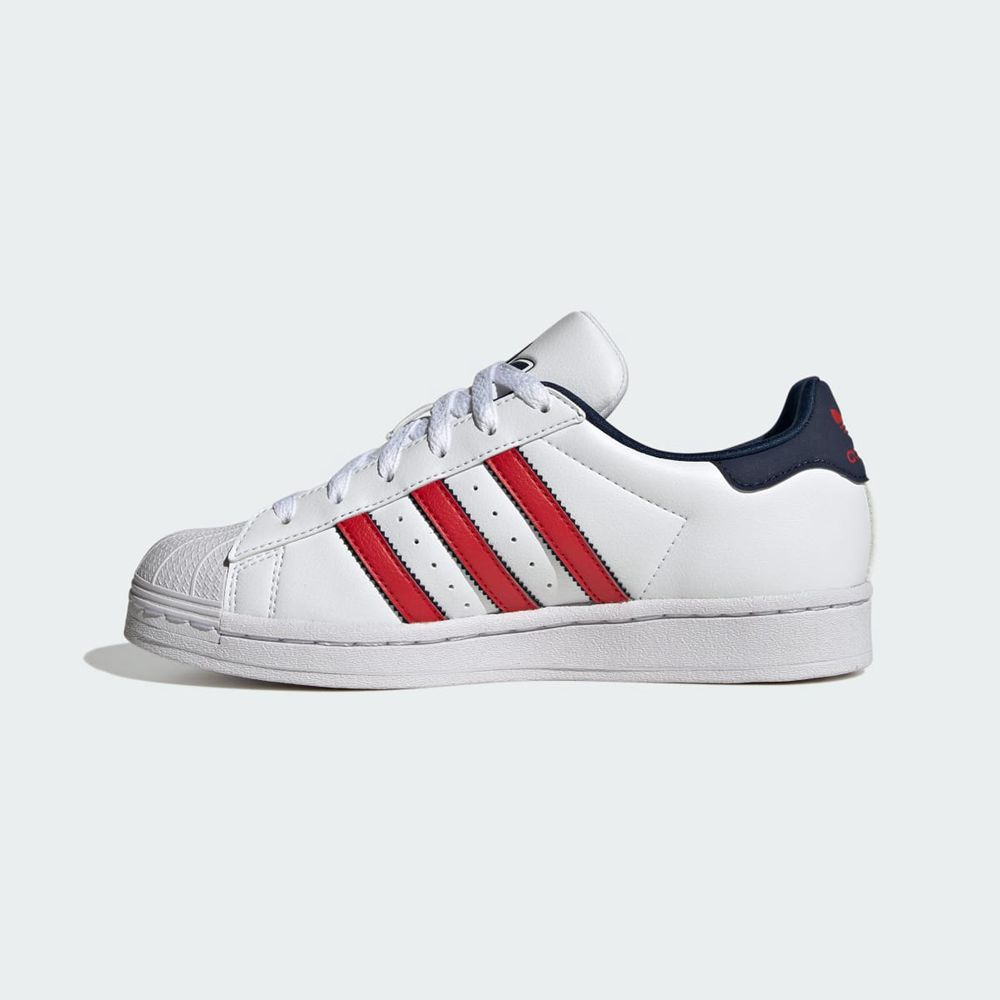 Basket Adidas Superstar Blanche Rouge Bleu Marine Enfant | BTW-66991303