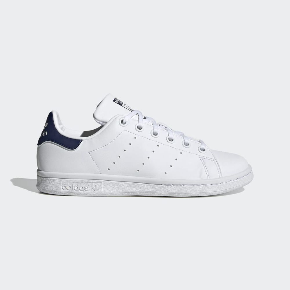 Basket Adidas Stan Smith Blanche Bleu Enfant | ZNE-39048375