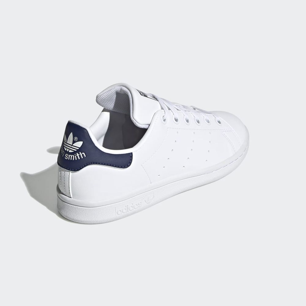 Basket Adidas Stan Smith Blanche Bleu Enfant | ZNE-39048375