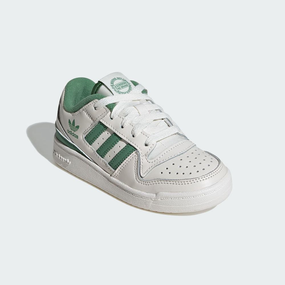 Basket Adidas Forum Low CL Blanche Vert Enfant | BZR-08357028