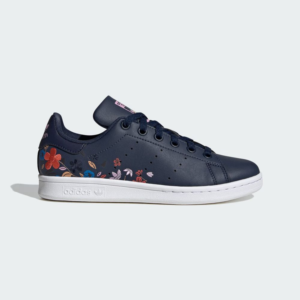 Basket Adidas Stan Smith Bleu Marine Violette Blanche Enfant | ANN-83365747