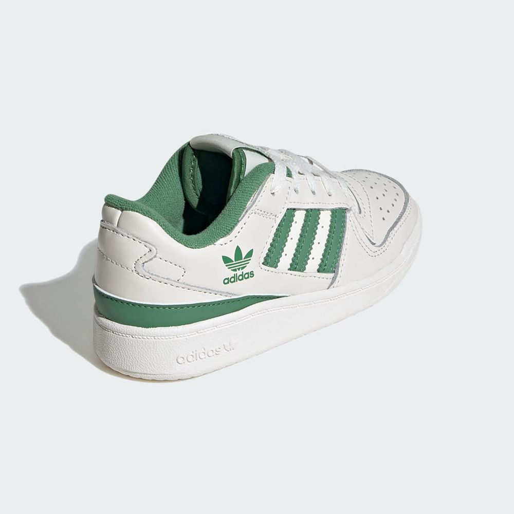 Basket Adidas Forum Low CL Blanche Vert Enfant | BZR-08357028