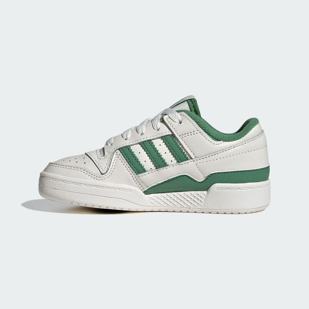 Basket Adidas Forum Low CL Blanche Vert Enfant | BZR-08357028