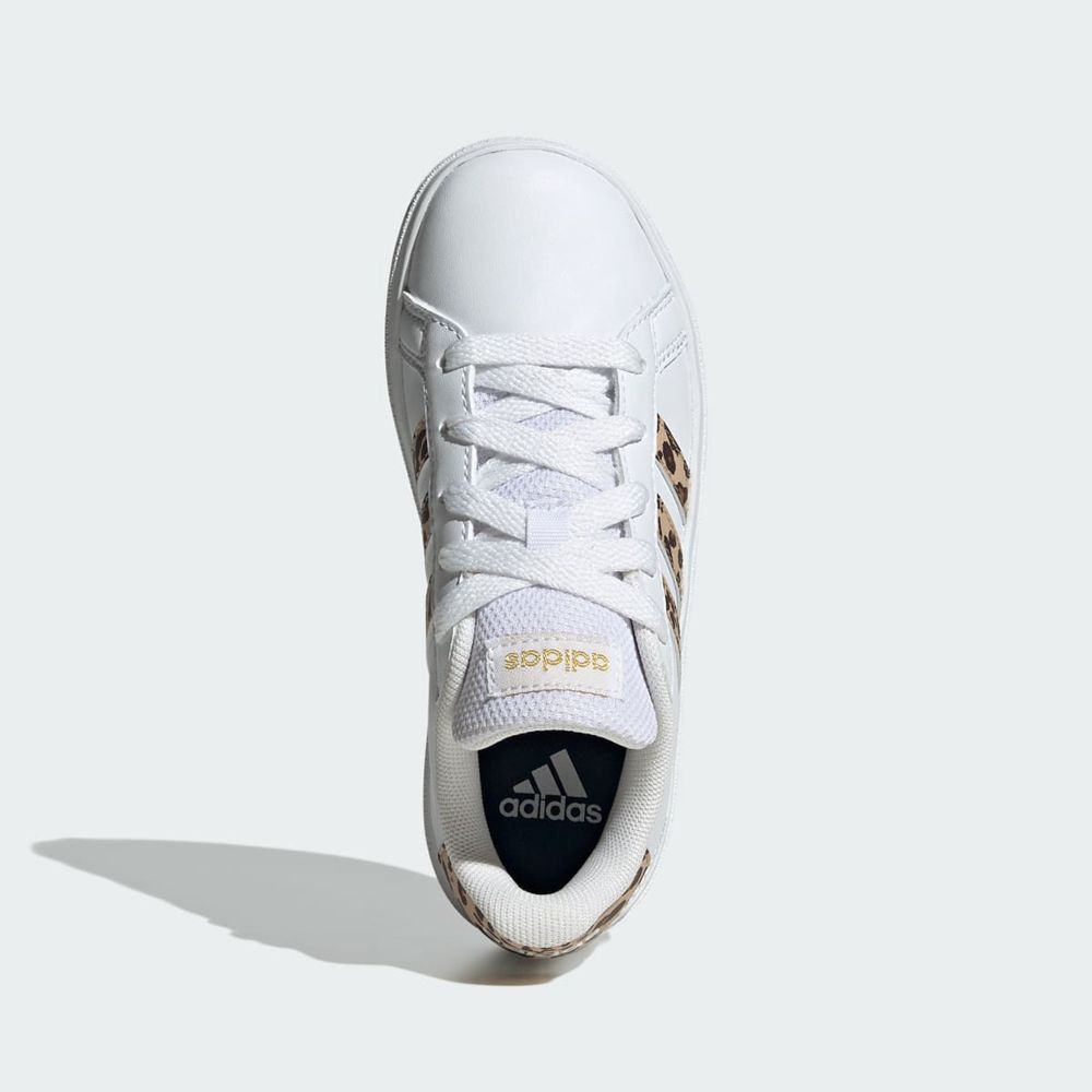 Basket Adidas Grand Court 2.0 Blanche Beige Doré Enfant | ZNL-07571945