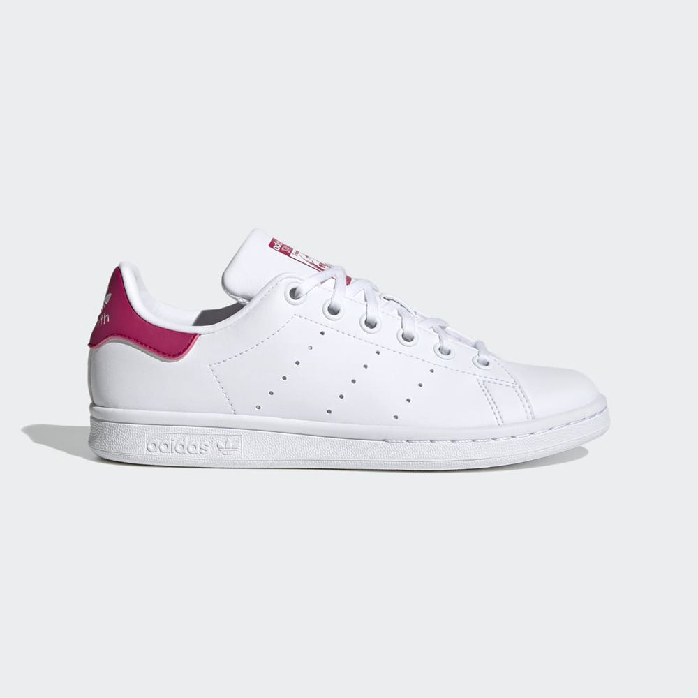 Basket Adidas Stan Smith Blanche Rose Enfant | RVJ-05691459