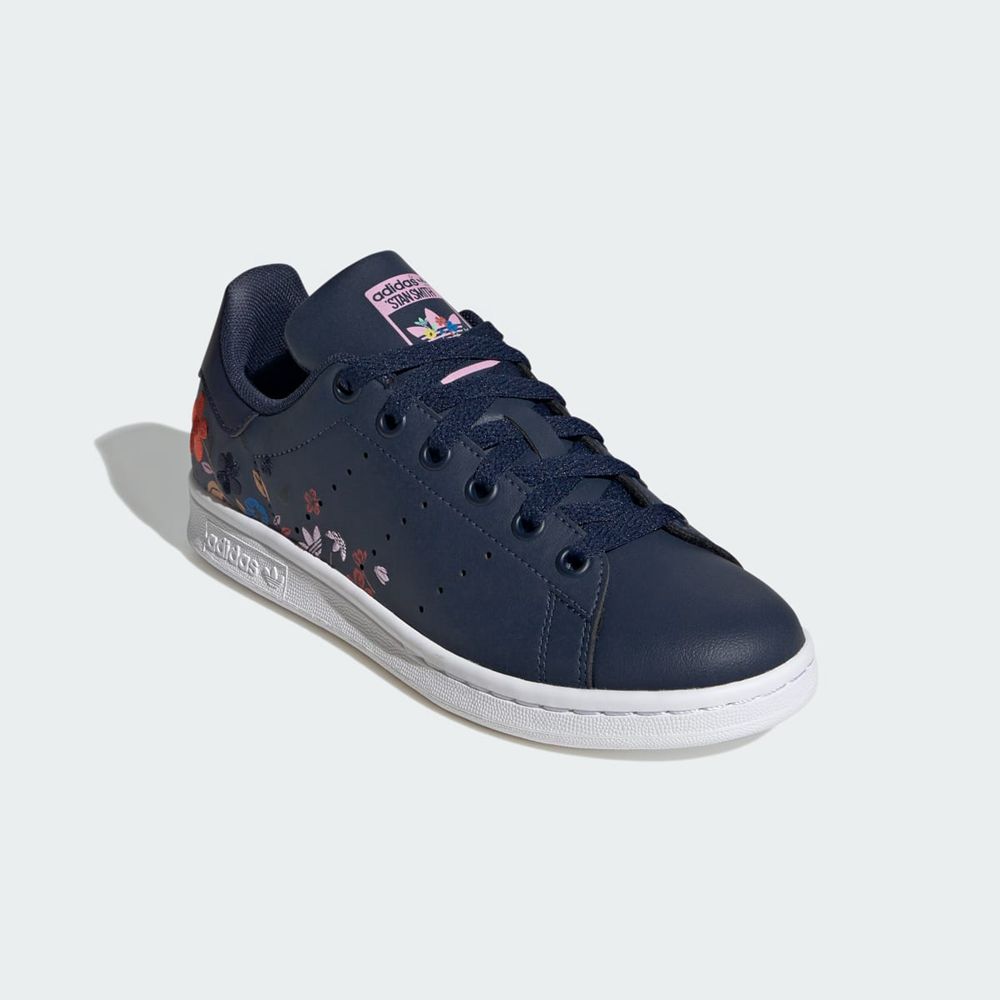 Basket Adidas Stan Smith Bleu Marine Violette Blanche Enfant | ANN-83365747