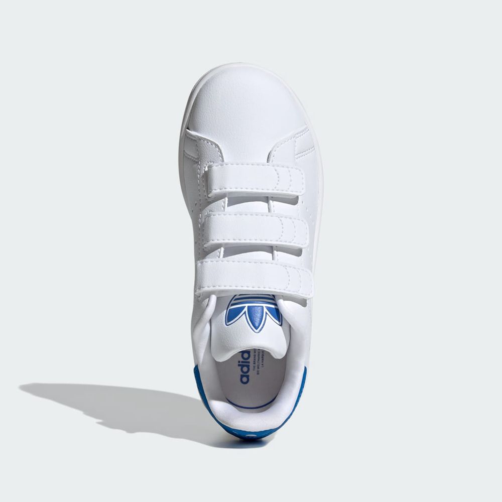 Basket Adidas Stan Smith Comfort Closure Blanche Bleu Enfant | WBE-98389702