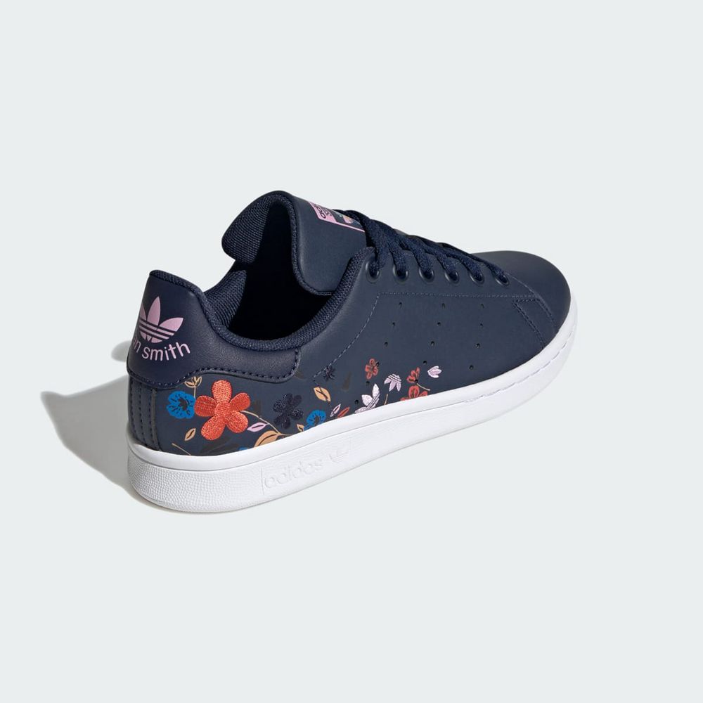 Basket Adidas Stan Smith Bleu Marine Violette Blanche Enfant | ANN-83365747