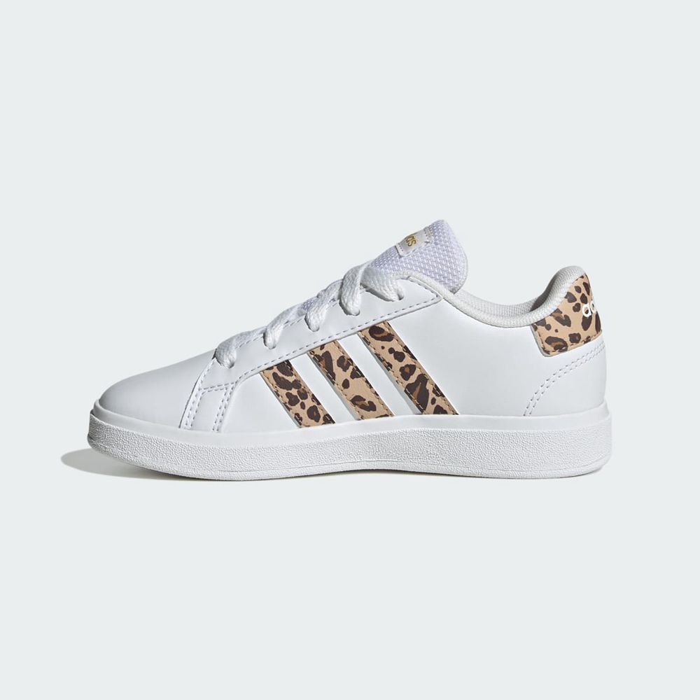 Basket Adidas Grand Court 2.0 Blanche Beige Doré Enfant | ZNL-07571945