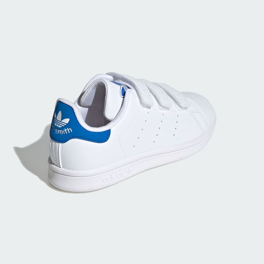 Basket Adidas Stan Smith Comfort Closure Blanche Bleu Enfant | WBE-98389702