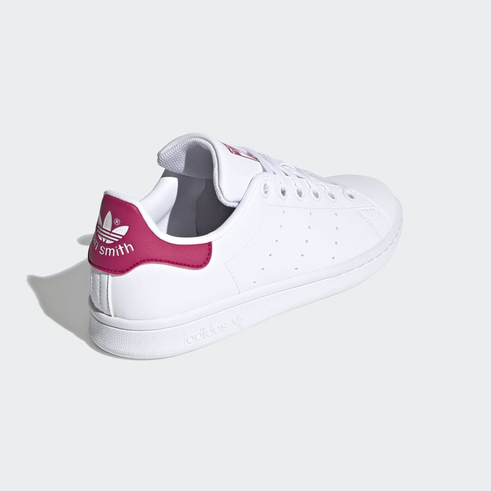 Basket Adidas Stan Smith Blanche Rose Enfant | RVJ-05691459