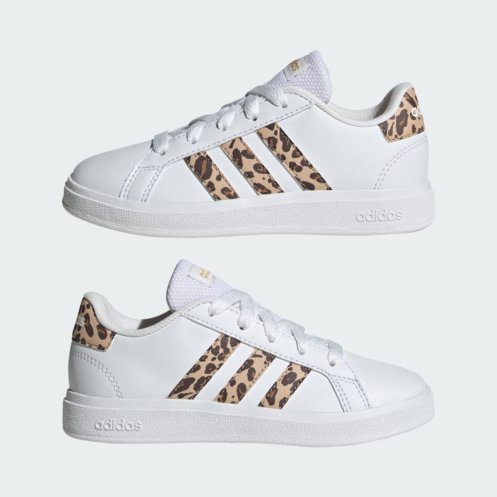 Basket Adidas Grand Court 2.0 Blanche Beige Doré Enfant | ZNL-07571945