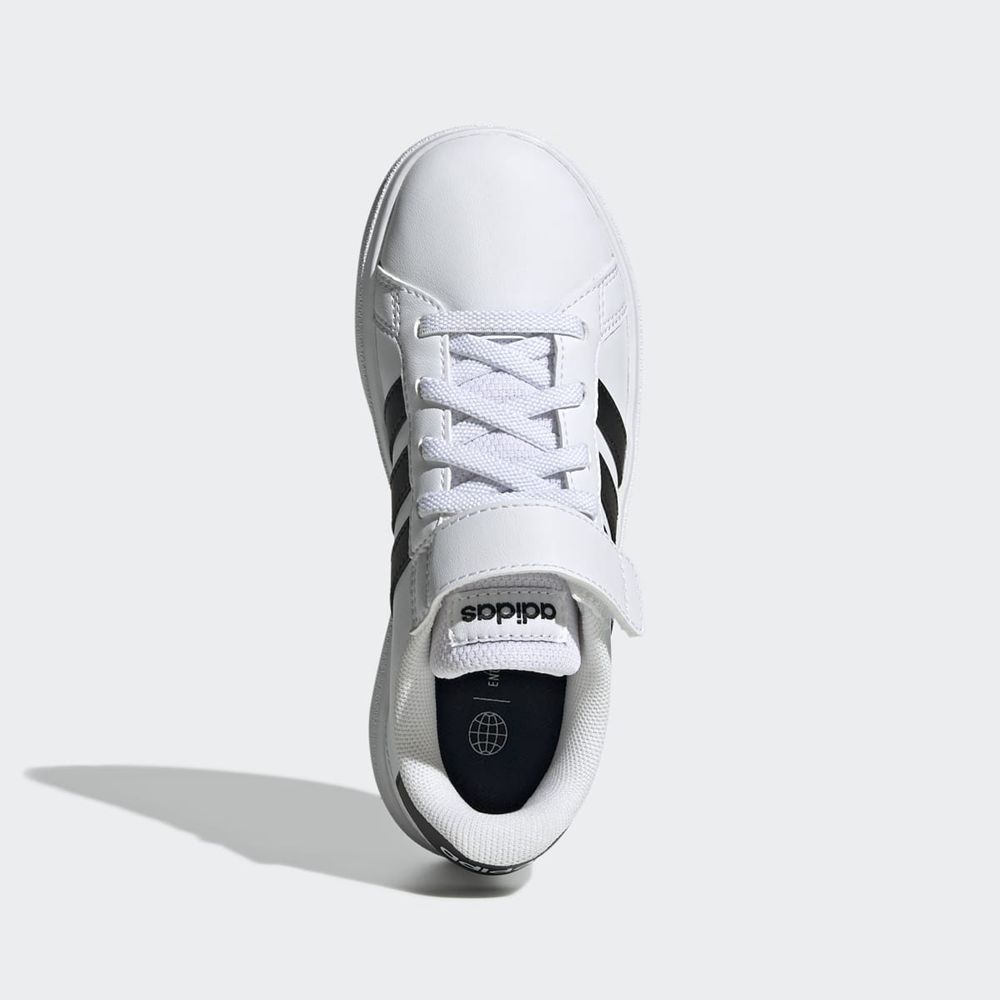 Basket Adidas Grand Court Blanche Noir Enfant | ZVX-04746098