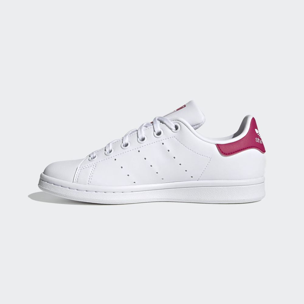 Basket Adidas Stan Smith Blanche Rose Enfant | RVJ-05691459