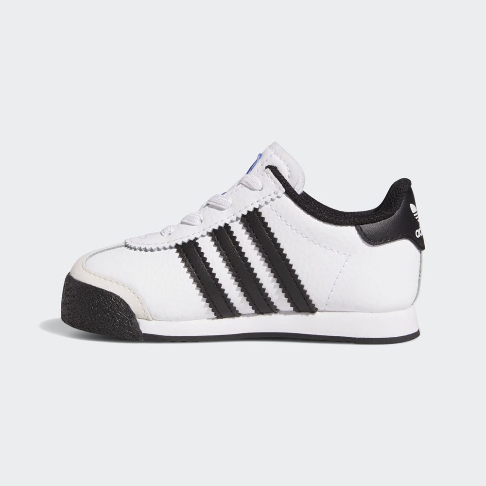 Basket Adidas Samoa Blanche Noir Bleu Enfant | MOY-53365952