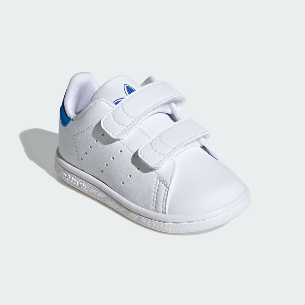 Basket Adidas Stan Smith Comfort Closure Blanche Bleu Enfant | WWB-84929622