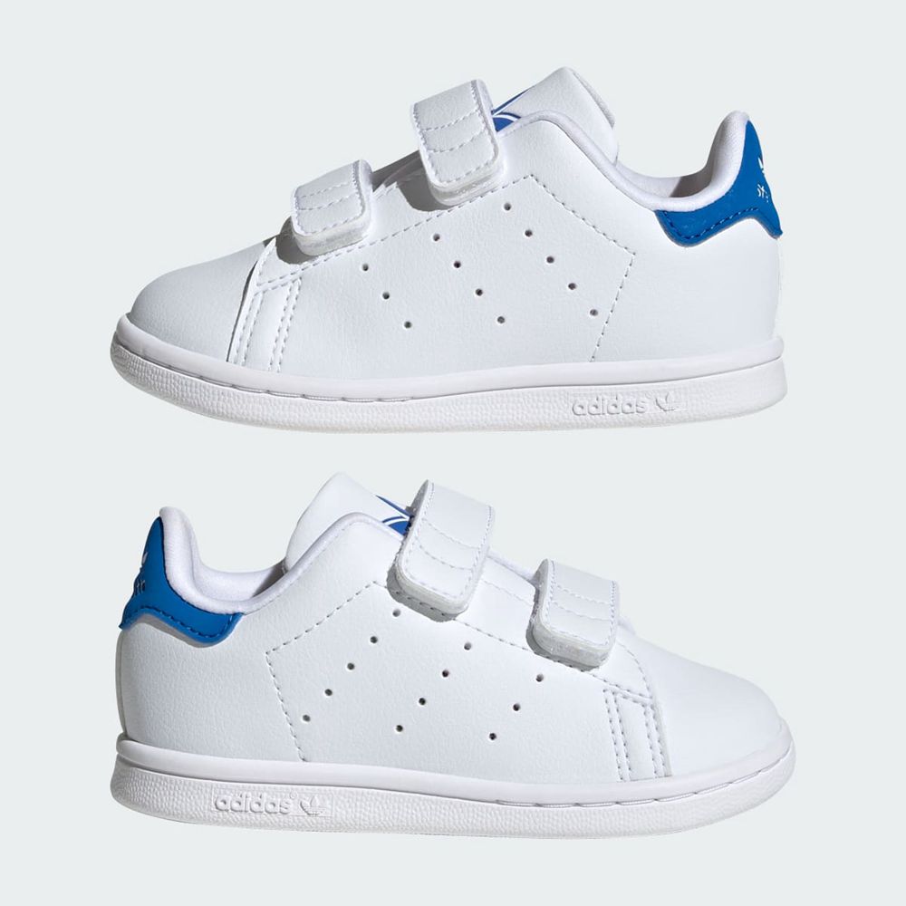 Basket Adidas Stan Smith Comfort Closure Blanche Bleu Enfant | WWB-84929622