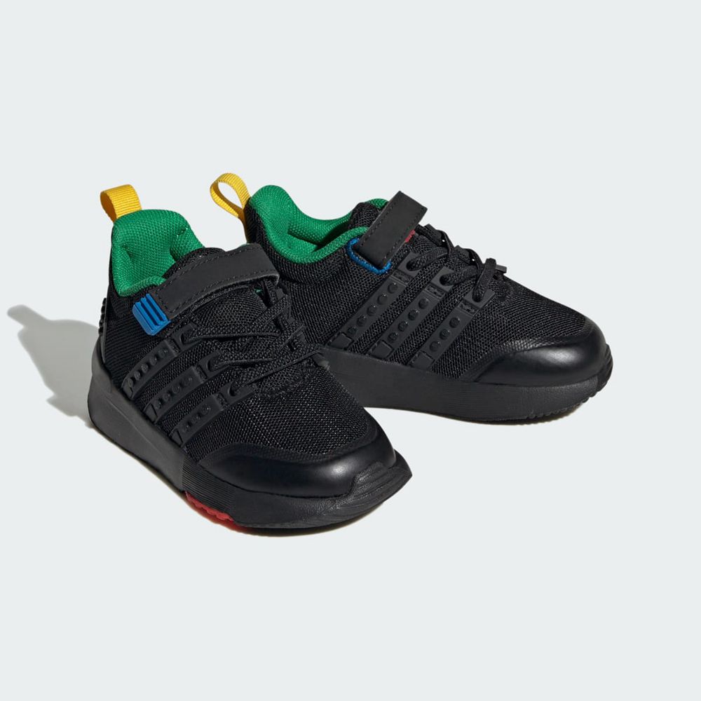 Basket Adidas Adidas x Lego? Racer TR21 Elastic Lace & Top Strap Noir Vert Enfant | FLU-00141586