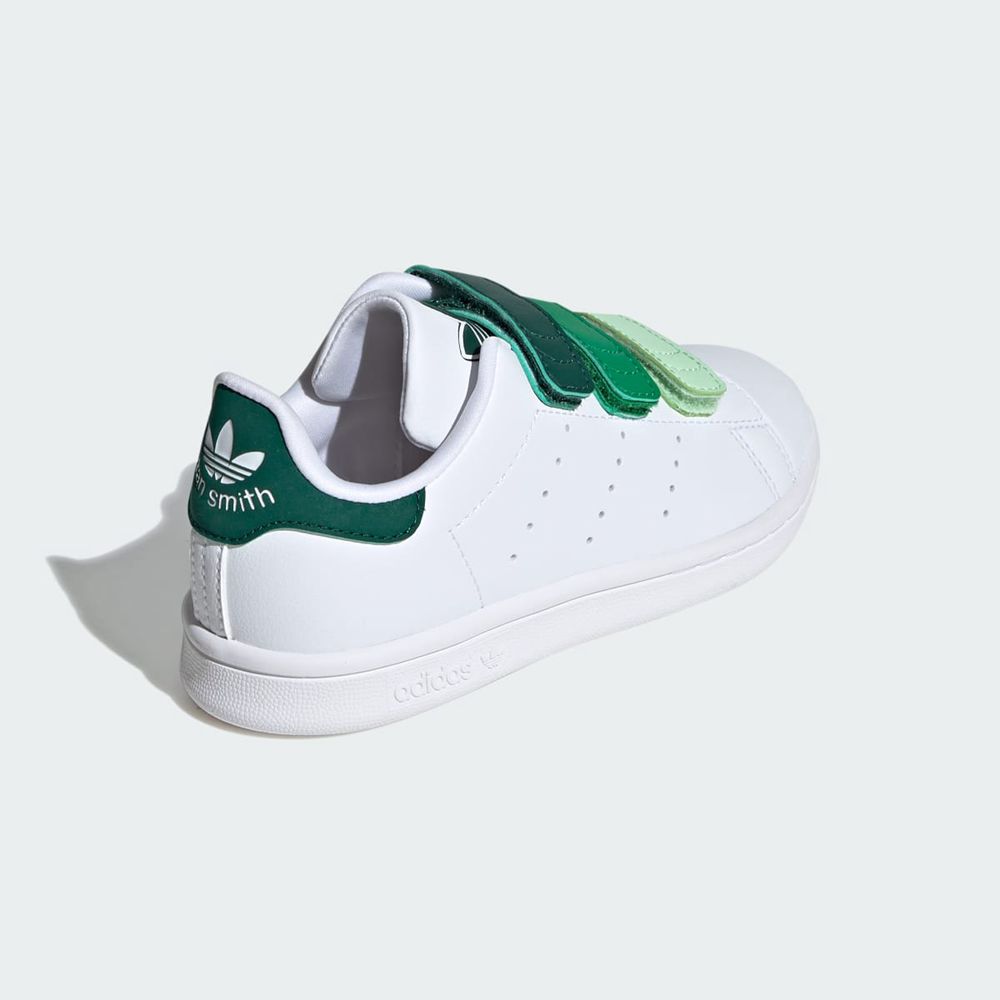 Basket Adidas Stan Smith Comfort Closure Blanche Vert Enfant | HPH-29221505