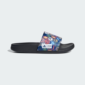 Claquette Adidas Adilette Comfort x Marvel Blanche Bleu Noir Enfant | PVW-40034108