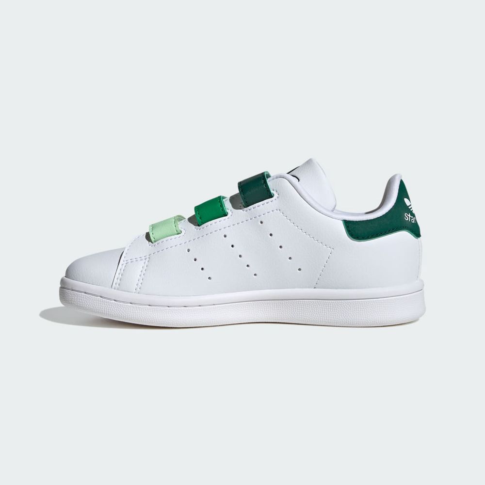 Basket Adidas Stan Smith Comfort Closure Blanche Vert Enfant | HPH-29221505