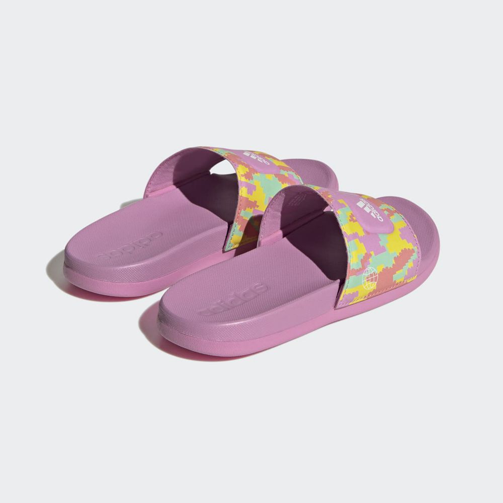 Claquette Adidas Adilette x Lego? Violette Blanche Jaune Enfant | MDY-49748977