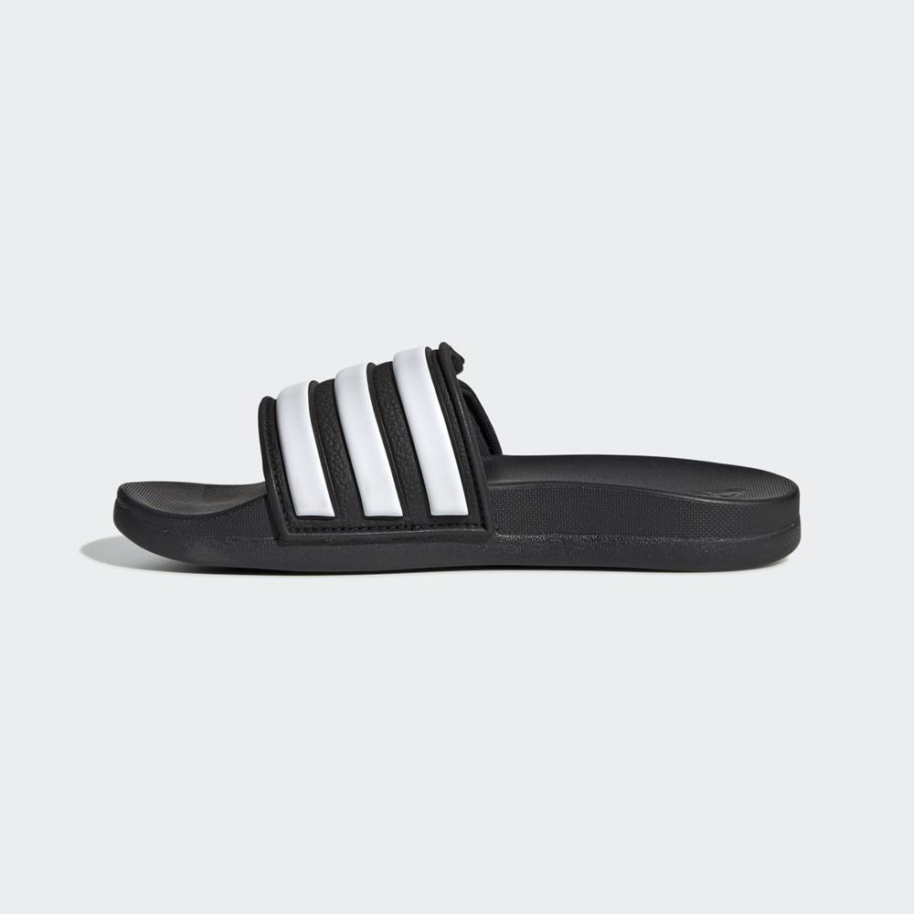 Claquette Adidas Adilette Comfort Adjustable Noir Blanche Enfant | LDR-10193352