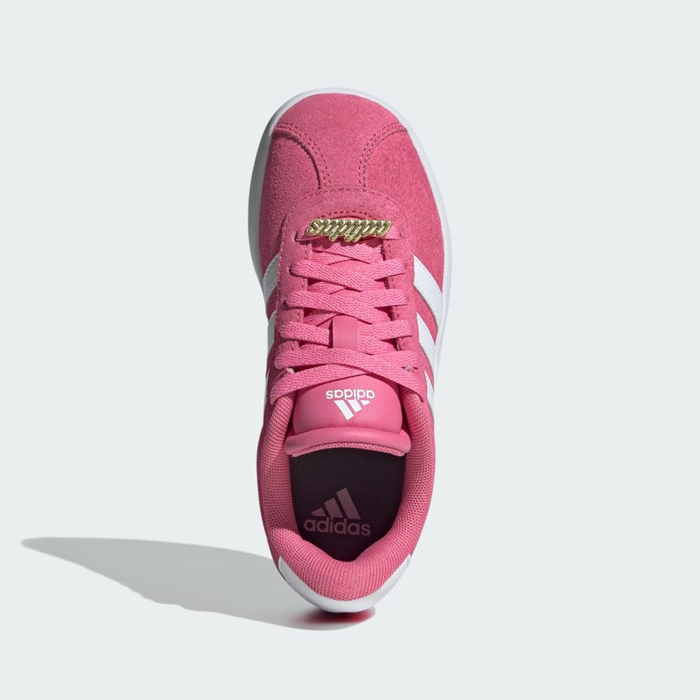 Chaussure Adidas Vl Court 3.0 Rose Blanche Grise Enfant | NYS-60338280