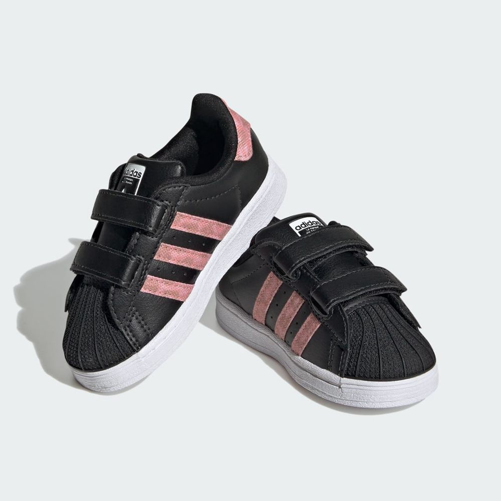 Chaussure Adidas Superstar Comfort Closure Noir Doré Enfant | ENK-26585699