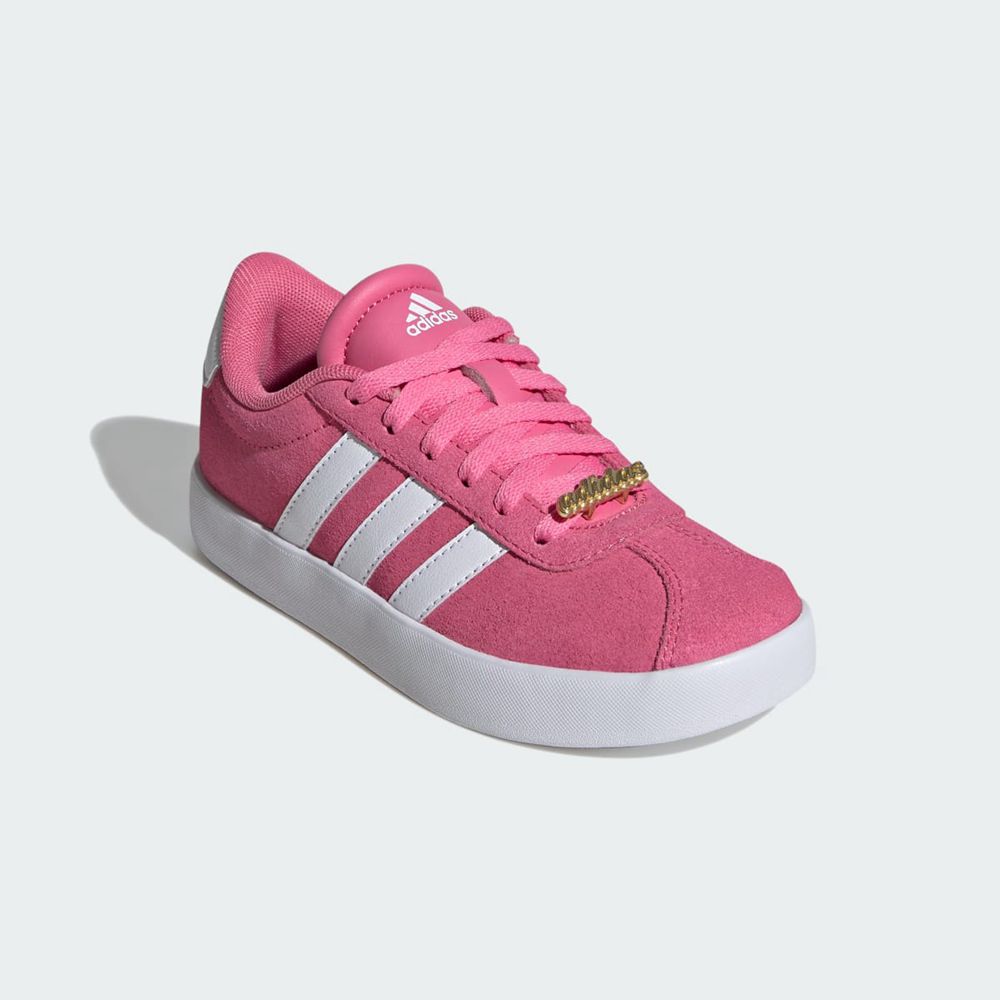 Chaussure Adidas Vl Court 3.0 Rose Blanche Grise Enfant | NYS-60338280