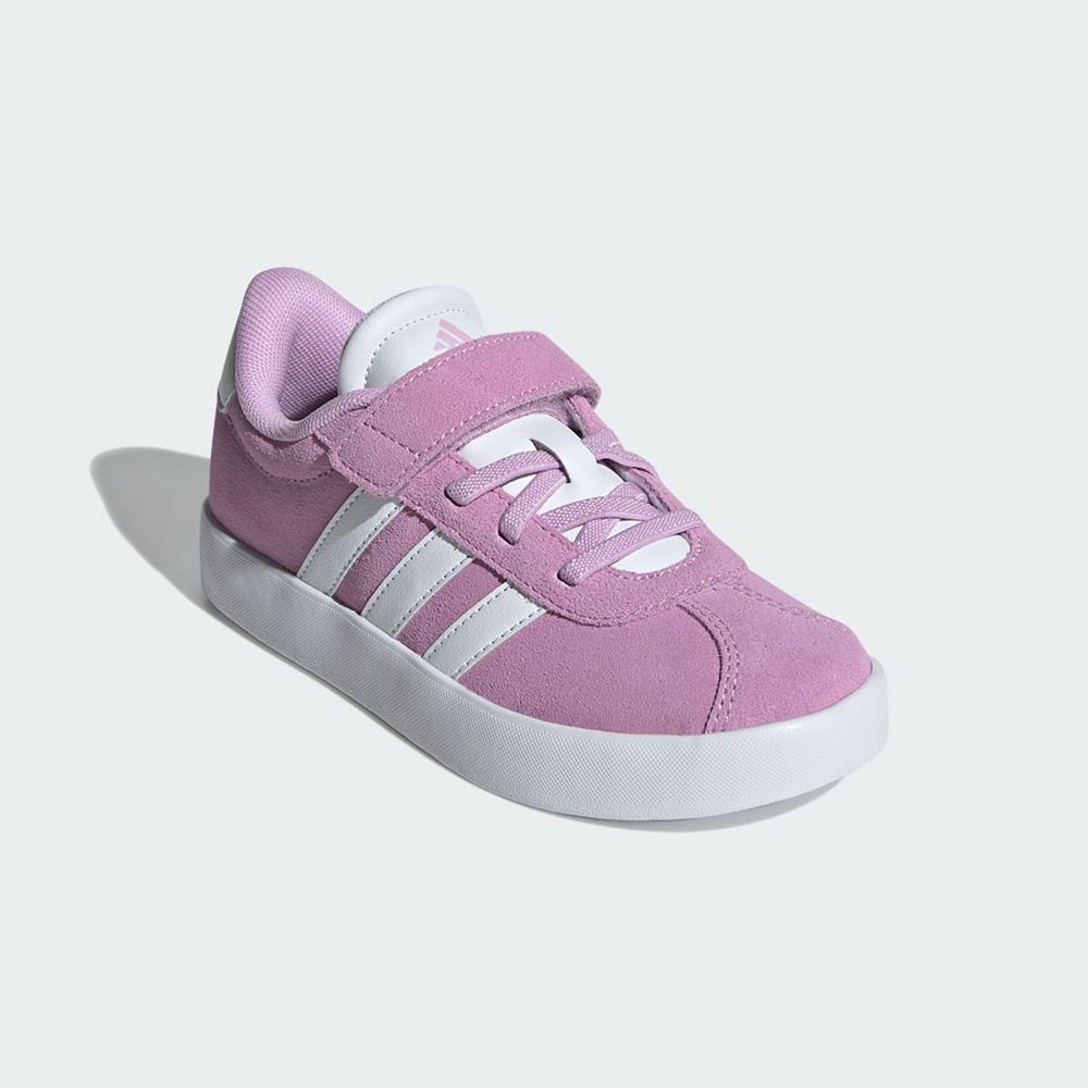 Chaussure Adidas Vl Court 3.0 Violette Blanche Grise Enfant | LWN-46280123