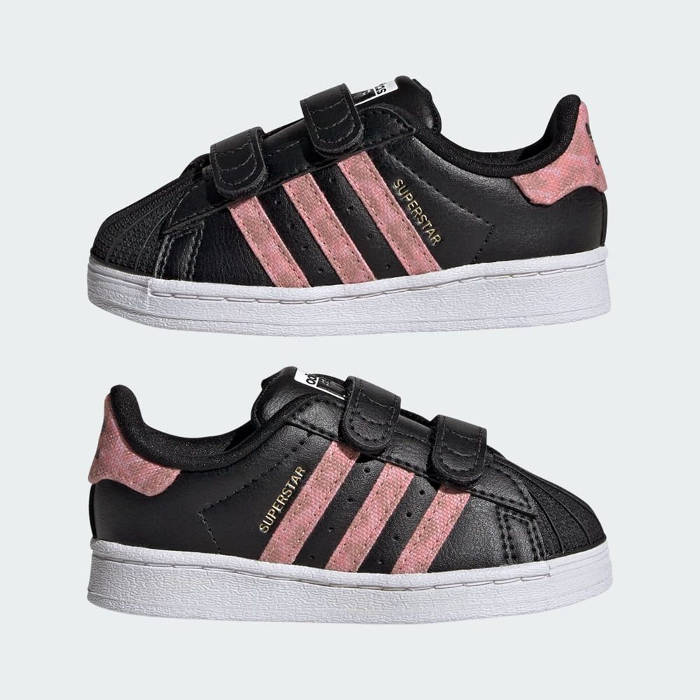 Chaussure Adidas Superstar Comfort Closure Noir Doré Enfant | ENK-26585699