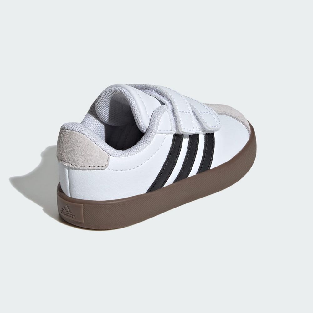 Chaussure Adidas Vl Court 3.0 Blanche Noir Grise Enfant | CJI-25498799