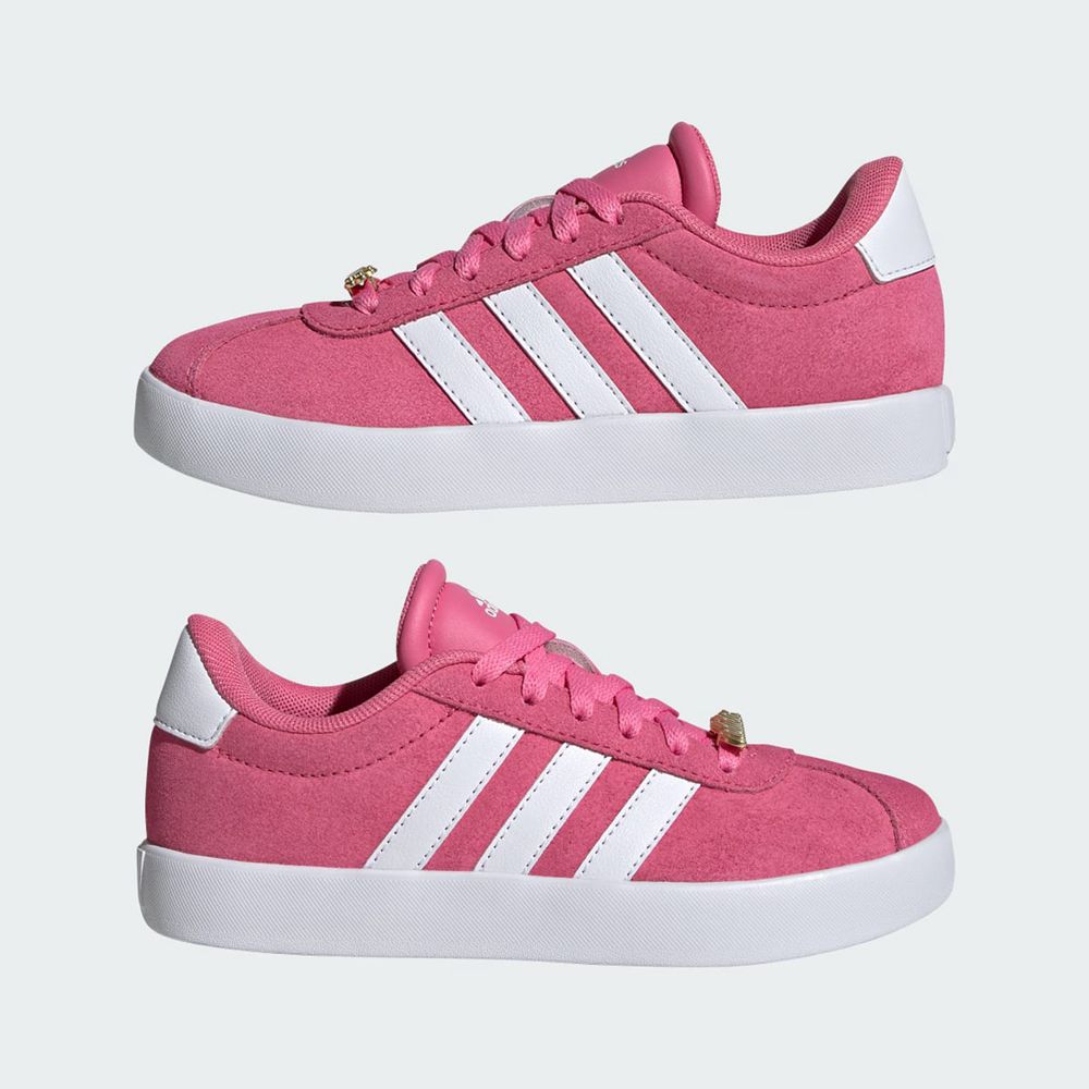 Chaussure Adidas Vl Court 3.0 Rose Blanche Grise Enfant | NYS-60338280