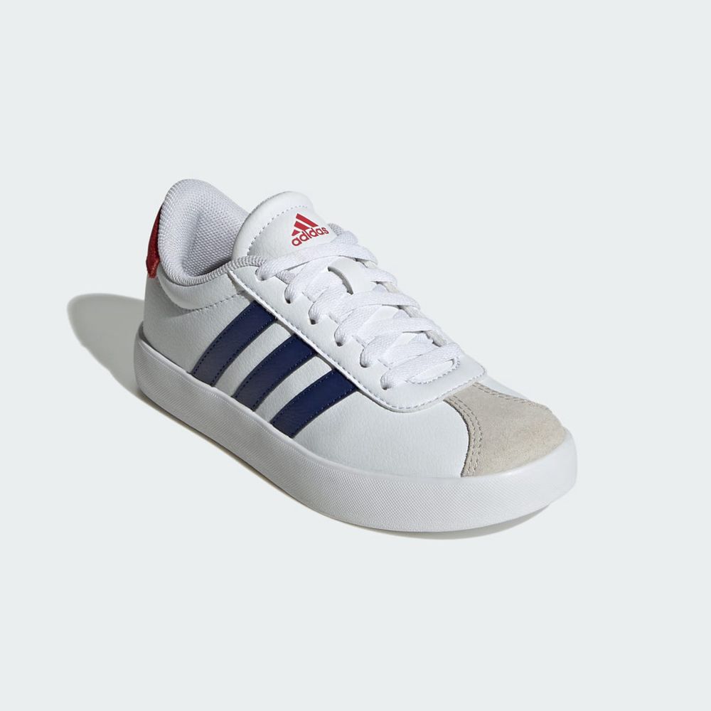 Chaussure Adidas Vl Court 3.0 Blanche Bleu Rouge Enfant | QAZ-14112548