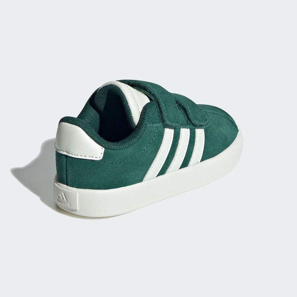 Chaussure Adidas Vl Court 3.0 Vert Blanche Doré Enfant | KYA-99289100