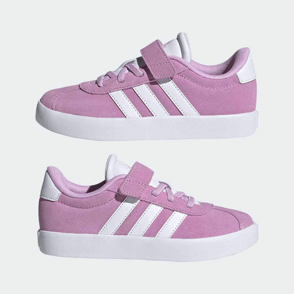 Chaussure Adidas Vl Court 3.0 Violette Blanche Grise Enfant | LWN-46280123