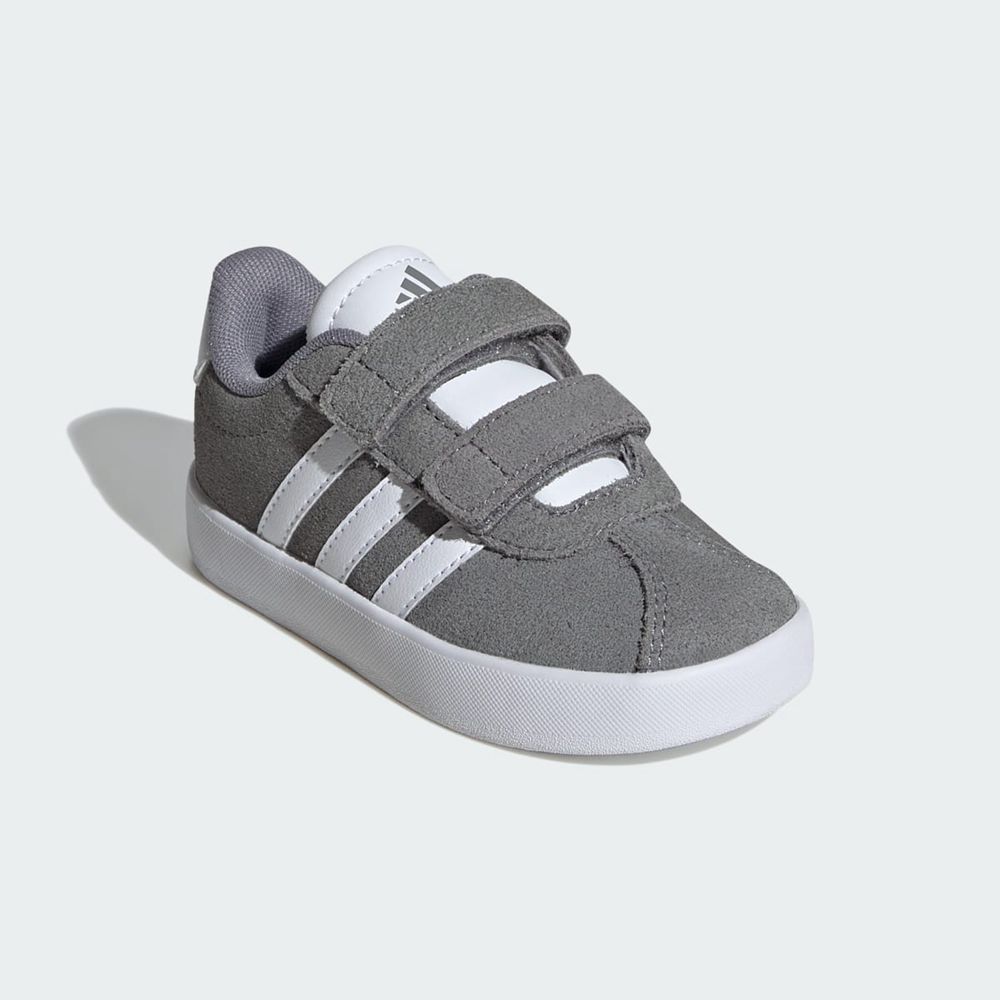 Chaussure Adidas Vl Court 3.0 Grise Blanche Enfant | TZG-49106340